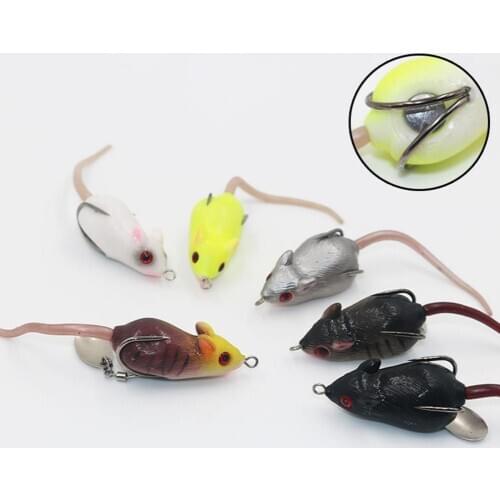 1Pcs/lot 3D Eyes Soft Mouse Bait Fishing Lure 5cm Floating Crankbait Artificial Bait Fishing tackle everything for fishing