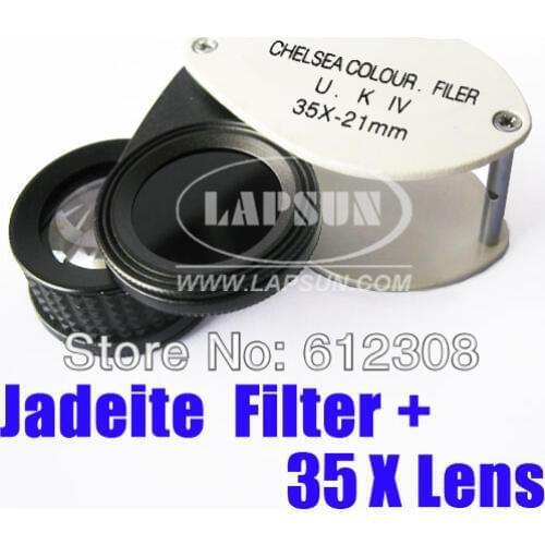 Chelsea Jade Color Jadeite Filter Jewelry Jewel Gem Repair Tool 30X Glass Metal Magnifier Loupe Lens With Packing Box New