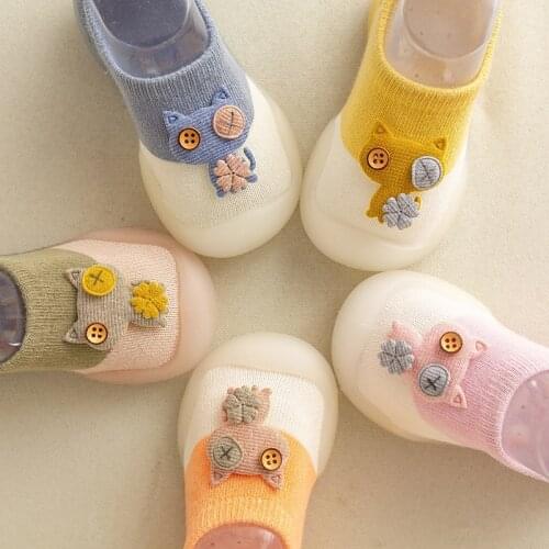 Unisex Baby Floor Socks Animal Pattern First Walker Shoes For Newborns Girls Boys Cartoon Non-slip Cotton Toddler Floor Socks