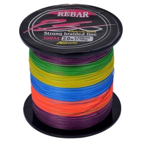 PE 8 Braided Fishing Line 300M Multicolored Super Strong 8 PLYS Japan Multifilament 10 meters 1 color 0.4#-8# 4.8kg-43.5kg