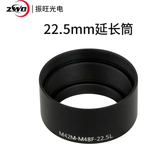 ZWO M42M-M48F 22.5mm extension tube adapter ring suitable for ASI2600 camera connected to 36mm filter wheel
