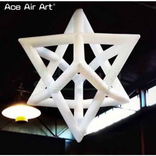 2 m Diameter hanging Art structure led flash inflatable Mitsubishi Cones,architecture model for night club and art shows