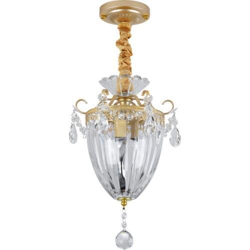 Modern Crystal Luxury Bedroom Pendant Lamps American Dining Room Golden Metal Ceiling Lamp Light Hallway Porch Hanging Lights