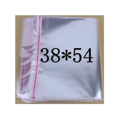Clear Resealable Cellophane/BOPP/Poly Bags 38*54cm Transparent Opp cosmetic Bag Packing Plastic Bags Self Adhesive Seal 38*54 cm