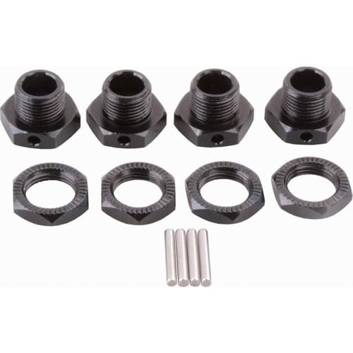 4PCS HSP 81011 17mm Dust-Proof Aluminum Alloy Wheel Hub Hexagon Hex Adapter for HSP 94662 94081 1:8 Hobao Team C RC Cars