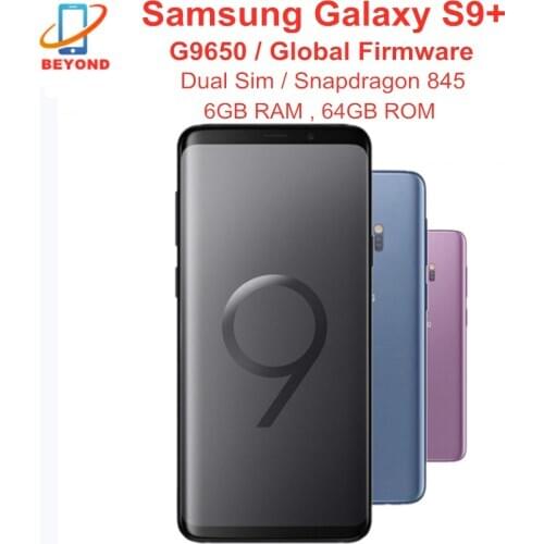 Samsung Galaxy S9 Plus S9+ G9650 Dual Sim Octa Core 6.2" 6GB RAM 64GB ROM NFC Snapdragon 845 4G LTE Mobile Phone