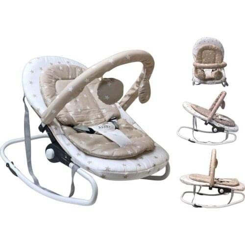 Dangle Main Lap Comfortable Padded Sleepers With Ecru Color Baby Portable Home Travel Crib Bed 3 Point Safety Arched