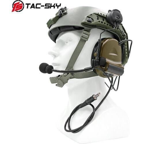 TAC-SKY COMTAC COMTAC II helmet bracket silicone earmuffs outdoor sports noise pickup military tactical shooting headphones FG