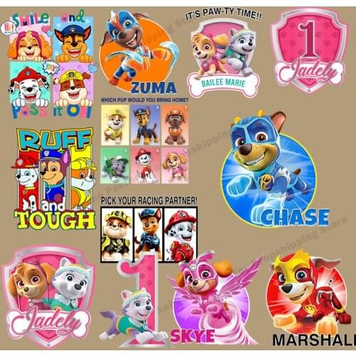 Animal Paw Iron on Patches for Kids Clothing DIY T-shirt Applique Heat Transfer Patch Clothes Stickers Thermal Patroling Custom