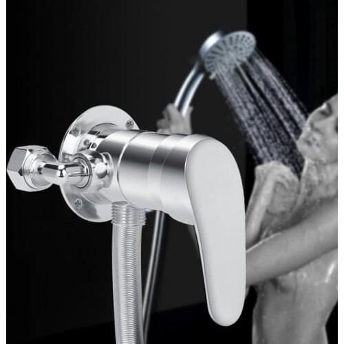 G1/2in Shower Angle Valve Zinc Alloy Solar Shower Head Water Separator Diverter Switch Bathroom Mixing Mixer valve Handle