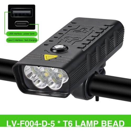 Back Headlight Lamp Flashlight T6 LED Mountain Bike Flashlight Bicycle Waterproof Bike 4 Modes Front Headlamp