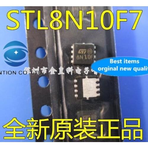 10PCS STL8N10F7 8N10F 【MOSFET N-CH 100V 8A 8POWERFLAT】 in stock 100% new and original