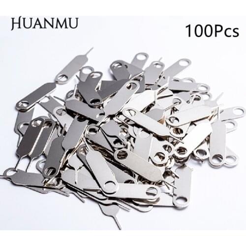 100Pcs Sim Card Tray Ejector Eject Pin Key Removal Tool for iPhone iPad Samsung Galaxy for Huawei xiaomi Tablets Sim Accessories