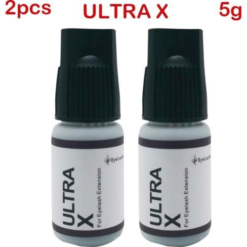 2Pcs ULTRA X Adhesive For False Eyelash Extension Professional 5ml Original Korea Supplies Black Adhesive Retention 7-8W
