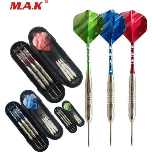 23g 3 Pcs 2 Color Needle Dart PET Flight Aluminum Shafts Iron Barrel Steel Tip Hard Dart for Indoor Game