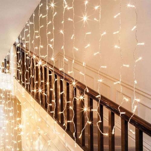 3x2 LED String Lights Icicle Christmas Safe Voltage Fairy Lights garland Outdoor Home For Wedding Party Curtain Garden Decoratio