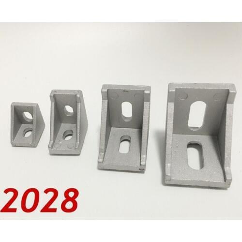5pcs/lots 2028 corner fitting angle aluminum 28 x 28 L connector bracket fastener match use 2028 industrial aluminum profile