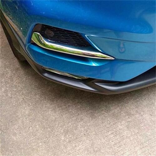 ABS Auto Styling Accessory Front Fog Light Foglight Lamp Eyelid Eyebrow Cover Trim Sticker For Nissan Qashqai J11 2018 2019 2020