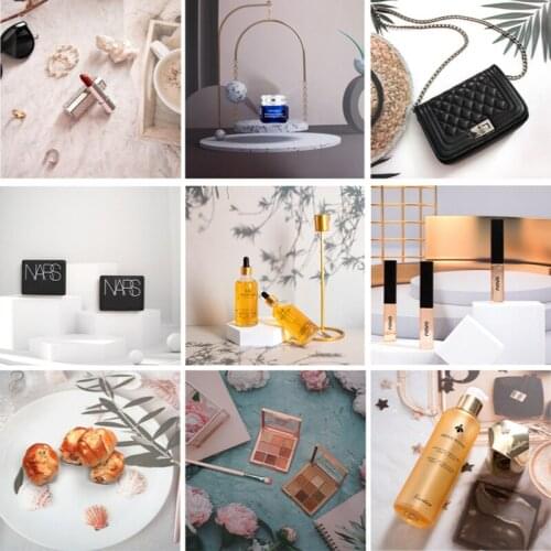 Home Studio Photography Accessories Backdrop Photophones for Photos Christmas Sweet Table Cosmetics Wooden Board 57*42cm 2 Sides