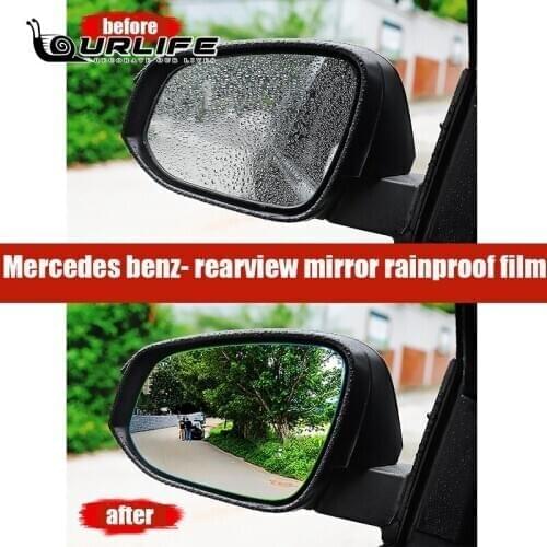 2 Pcs Car Rainproof Film Rearview Anti fog Waterproof Membrane Accessories for Mercedes benz A class E class C class gle glc