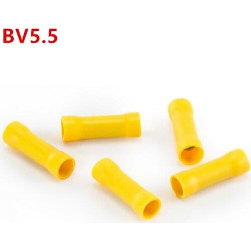 BV5.5 yellow Insulating Wire Connector wire connector Butt Connectors Crimp Electrical Wire Splice Terminal