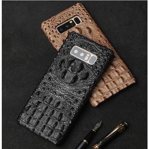 Crocodile skull phone case for Samsung note 10 lite A70 a71 a51 Anti-fall leather protective case for Samsung S10 plus S9 S8