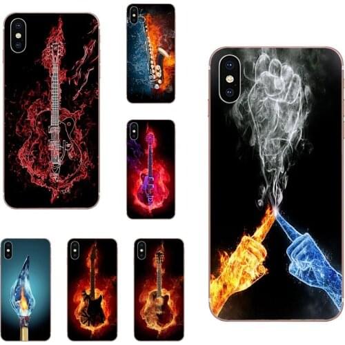 Art Fire And Ice Guitar Music Luxury Quality Phone Case For Xiaomi Mi A1 A2 A3 CC9 CC9E 9T mi10 mi9 mi8 pro lite SE