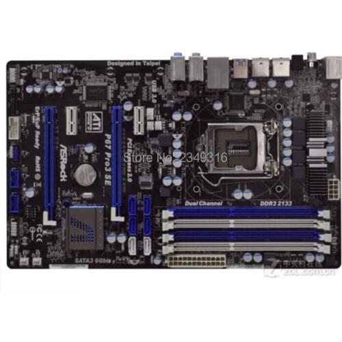 For ASRock P67 Pro3 SE Original Used Desktop 1155 Motherboard P67 Socket LGA1155 DDR3 SATA2 USB2.0