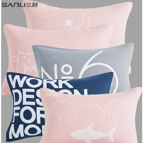 52x78cm Couple Pillow Towel AB Version Cotton Pillow Towel 4-layer Gauze Breathable Hygroscopic Towel Home полотенце для дома