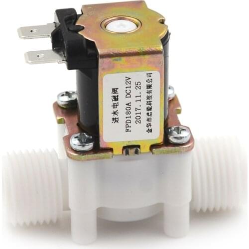 12V Electric Solenoid Valve Magnetic DC N/C Water Air Inlet Flow Switch 1/2" DC 12V