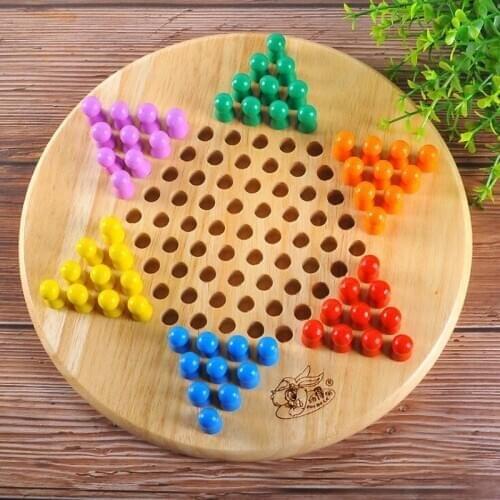 Intelligent Education Wooden Toys Portable Development Chinese childrens Checkers Game Puzzle Chess Toys For Children