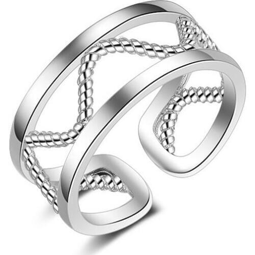 New Arrival Silver Ring Fashion Simple Design 925 Sterling Silver Ladies`finger Party Rings Jewelry Women Gift Wholesale