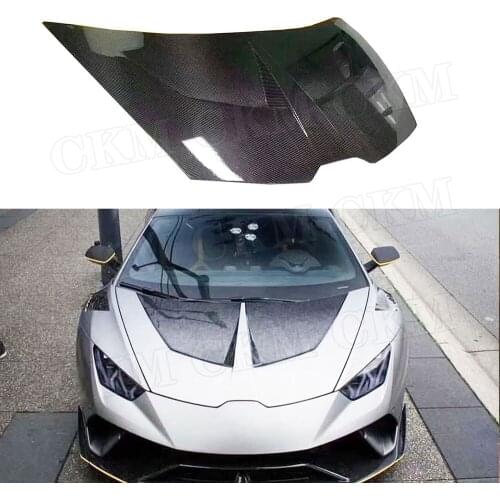 Carbon Fiber Material Front Bumper Engine Hood Body Kits For Lamborghini Huracan LP580 LP610 1016 Style 2014-2019