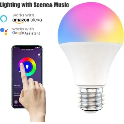 LED RGB Color Changing Lamp Smart Bulb E27 B22 Dimmable Light RGBW RGB+CCT Voice Control Bulb Home Party Decor Lighting Spot