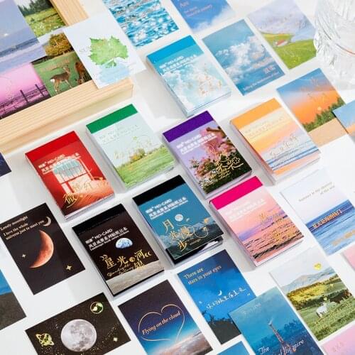 Mengtai 30pcs Moonlight landscape Decorative Golden Stickers Book Scrapbooking diy Label Diary Stationery Album Journal Planner