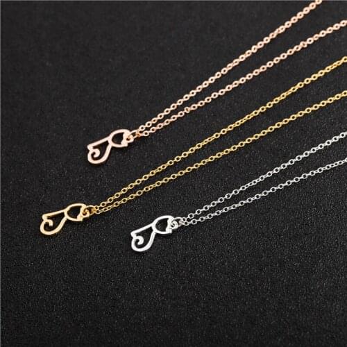 Cute Pussy Cat Necklace Hollow Outline Lovely Pet small Cat Simple Animal Kitty Necklaces for Women Pendant Jewelry