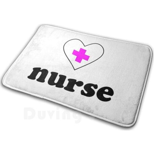 Nurse Soft Non-Slip Mat Rug Carpet Cushion Nurse Heart Love First Aid Job