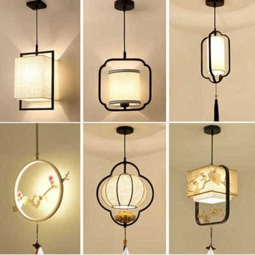 New Chinese Chandelier Lighting Japanese Tea Hall Simple Modern Hanging Lamp Chinese Style Living Room Shop Light Fixtures Led