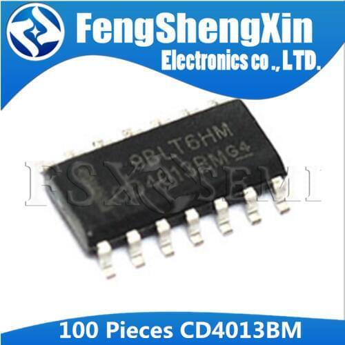 100pcs/lot New CD4013BM HEF4013BT SOP14 HEF4013 SOP HCF4013 SMD Logic - trigger IC