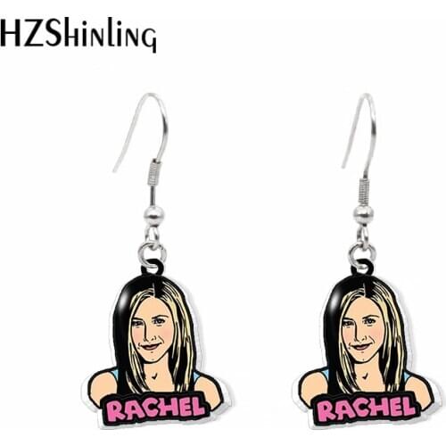 2020 New Friends TV Earring Funny Acrylic Hook Earring Epoxy Jewelry Handmade Earrings Gifts Friends