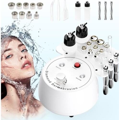 Portable 3 In 1 Diamond Tip Microdermabrasion Deeply Skin Cleaning Skin Rejuvenation Acne Remove Machine With Two Spray Bottles