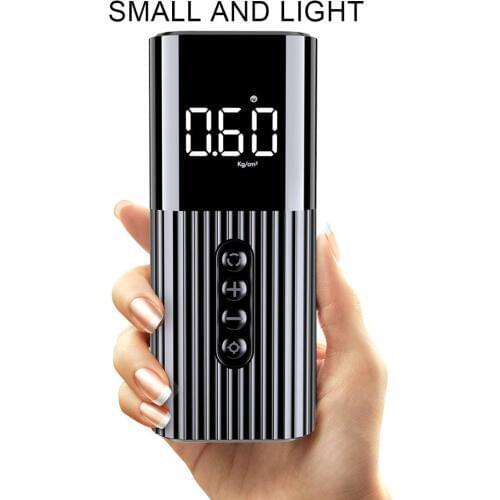 Portable Car Tire Pump Mini LCD Display Electric Air Compressor Inflatable Pump Steel Wire Motorcycle Tire Air Pump 12V 150PSI