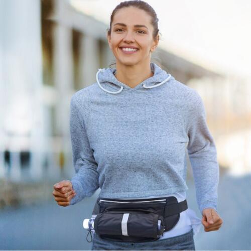Waist Bag Women Fanny Pack with Water Bottle Holder Money Belt Bag Men Nylon Hiking Bum Bag Waterproof Pouch Bags Unisex