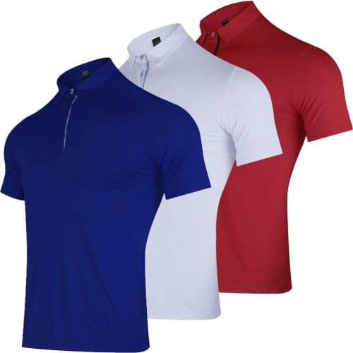 New Summer Short Sleeve Mens Golf Shirt Breathable Fitness Running Casual Golf Clothing Outdoor Sports Golf Shirt 8 Colors