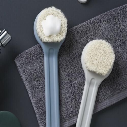 Long Handle Body Brush for Skin Exfoliating and Cellulite Bamboo Bath Brush Shower Dry Skin Brushing Back Scrubber