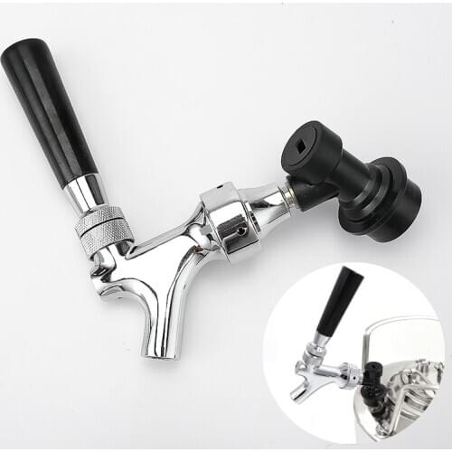 Stainless Steel G5/8 Beer Faucet Unadjustable Draft Beer Tap Dispenser with Gas Ball Lock Homebrew Quick Fitting Kit Connector