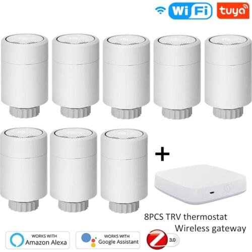 Zigbee Smart Thermostatic Radiator Valve Controller TRV Thermostat Tuya Temperature Voice Control Compatible with Alexa