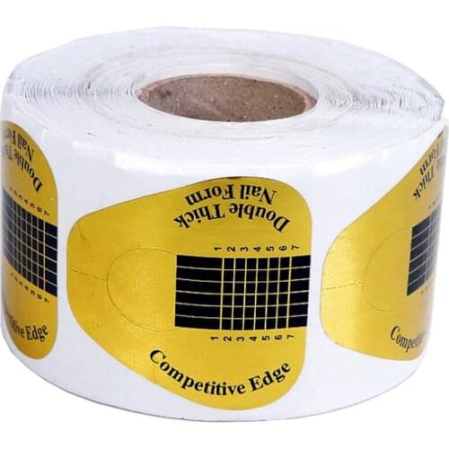 High Quality 500pcs/roll Nail Form Pro Nail Art Guide Form Acrylic Tips Gel Extension Sticker Nail Polish Curl Form Accessory