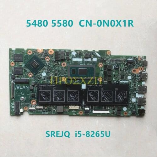 High quality FOR DELL 5480 5580 Laptop motherboard CN-0N0X1R 0N0X1R N0X1R 17859-1 with SREJQ I5-8265U CPU 100% working well