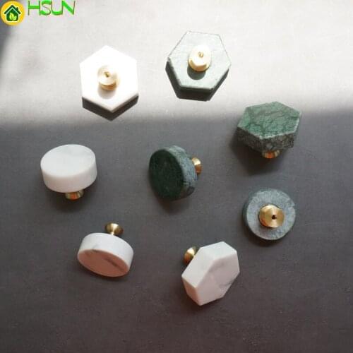 Green +brass Light Marble Luxury White Handle Wardrobe Dresser Knob Cupboard Cabinet Door Handles Drawer Pulls Decor Furniture